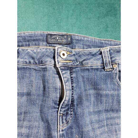 Lucky Brand Jeans Size 18 W Womens Blue Stretch Plus Mid Rise Emma Straight - Picture 7 of 14